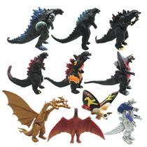 Conjunto de 10 bonecos de ação Gojira Godzilla em PVC de 3-8 cm