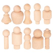 Conjunto de 10 Bonecos de Madeira TickiT Conjunto de 10 Bonecos de Madeira TickiT