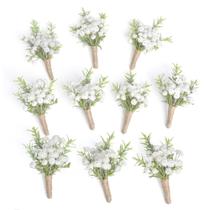 Conjunto de 10 Boutonnieres YSUCAU Baby Breath para casamento