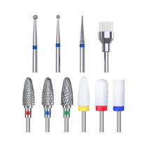 Conjunto De 10 Brocas Para Unhas Em Cerâmica E Carboneto, Removedor De Cutículas Para Unhas