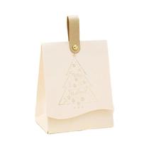Conjunto De 10 Caixas De Presente Com Design De Árvore De Natal Em Couro Para Biscoitos E Decorações