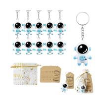 Conjunto De 10 Chaveiros De Astronauta Com Bolsa Estrela E Lua Para Presentes De Festa De