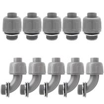 Conjunto de 10 conectores estanques para líquidos PVC 1/2" Moicstiy Conjunto de 10 conectores estanques para líquidos PVC 1/2" Moicstiy