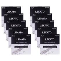 Conjunto de 10 cordas de guitarra elétrica LEKATO em aço niquelado Conjunto de 10 cordas de guitarra elétrica LEKATO em aço niquelado
