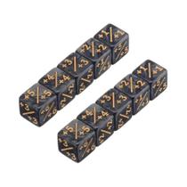 Conjunto De 10 Dados De Contagem Dupla Face (Positivo/Negativo) De 16mm, 6 Lados, +1 -1