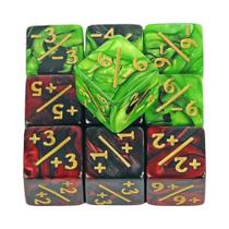 Conjunto De 10 Dados De Seis Lados D6 +1/+1 -1/-1 Acessórios Para Jogos De Cartas De Aritmética Para