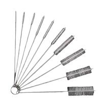 Conjunto De 10 Escovas De Limpeza De Garrafa De Aço Inoxidável Com Cerdas Macias Ferramentas De