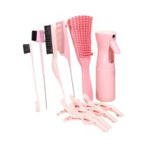 Conjunto De 10 Escovas Desembaraçadoras Para Cabelos Afro Crespos E Longos, Fáceis De Limpar,