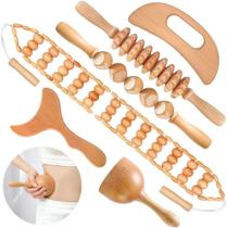 Conjunto de 10 Ferramentas de Massagem de Madeira JUANWAN para Terapia Corporal