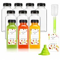 Conjunto de 10 Garrafas de Suco de Plástico Sonfon Reutilizáveis de 355ml