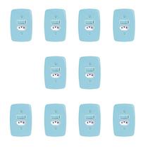 Conjunto de 10 Interruptores de 1 Tecla Simples e Tomada 2p+t 20a , com Placa 4x2