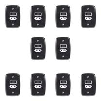 Conjunto de 10 Interruptores de 1 Tecla Simples e Tomada 2p+t 20a , com Placa 4x2 Conjunto de 10 Interruptores de 1 Tecla Simples e Tomada 2p+t 20a , com Placa 4x2