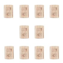 Conjunto de 10 Interruptores de 1 Tecla Simples e Tomada 2p+t 20a , Modular, com Placa 4x2 e Suporte