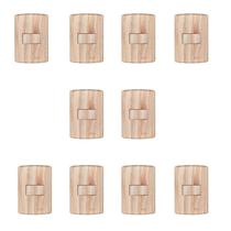 Conjunto de 10 Interruptores de 1 Tecla Simples, Modular, com Placa 4x2 e Suporte Conjunto de 10 Interruptores de 1 Tecla Simples, Modular, com Placa 4x2 e Suporte