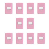 Conjunto de 10 Interruptores de 1 Tecla Simples, Modular, com Placa 4x2 e Suporte