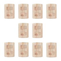 Conjunto de 10 Interruptores de 2 Teclas Simples, Modular, com Placa 4x2 e Suporte