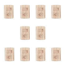 Conjunto de 10 Interruptores Simples com Tomada 20A Placa 4x2 Pluzie Bege