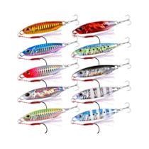 Conjunto De 10 Iscas De Metal 10g-40g Para Pesca De Bass E Trout, Isca Dura Para Trolling Em Água Conjunto De 10 Iscas De Metal 10g-40g Para Pesca De Bass E Trout, Isca Dura Para Trolling Em Água