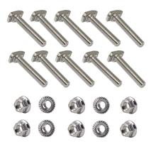 Conjunto de 10 parafusos de cabeça de martelo PZRT T M5 x 30 mm com porcas