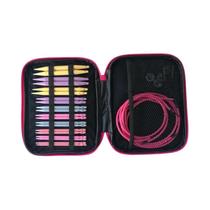 Conjunto De 10 Pares De Agulhas De Tricô Intercambiáveis Em Plástico ABS, Ganchos Circulares Para