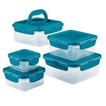 Conjunto de 10 peças à prova de vazamento de recipientes de armazenamento de alimentos Rachael Ray Conjunto de 10 peças à prova de vazamento de recipientes de armazenamento de alimentos Rachael Ray