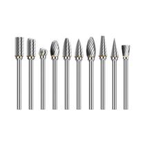 Conjunto De 10 Peças De Brocas De Carboneto Para Dremel Com Haste De 1/8'' Para Ferramenta Rotativa