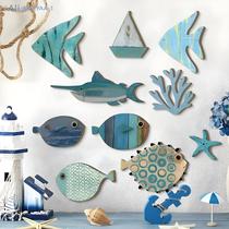 Conjunto De 10 Peças De Decoração De Parede De Peixes De Madeira, Arte Náutica Costeira Oceânica