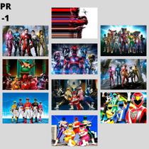 Conjunto De 10 Placas Decorativas Power Rangers 13x20
