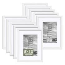 Conjunto de 10 porta-retratos HappyHapi 8x10 ou 5x7 brancos Conjunto de 10 porta-retratos HappyHapi 8x10 ou 5x7 brancos