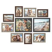 Conjunto de 10 porta-retratos SONGMICS com 16 tapetes 8x10 5x7 4x6