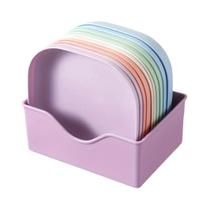 Conjunto De 10 Pratos Multifuncionais Reutilizáveis Para Frutas E Sobremesas, Laváveis, Com Base