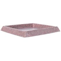 Conjunto de 10 Pratos para Vaso de Plantas Quadrado 21 Afort Cinza