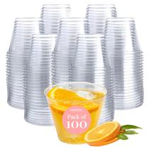 Conjunto de 100 copos de plástico transparente de 150 ml - Prestee Hard Disposable Conjunto de 100 copos de plástico transparente de 150 ml - Prestee Hard Disposable