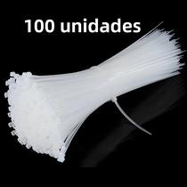 Conjunto De 100 Laços De Nylon Auto-Travantes Brancos 4X300 3X200 Anéis De Fixação Fitas De Zíper