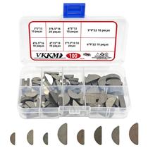 Conjunto De 100 Peças De Chaves Em Aço Carbono Em Forma De Meia Lua, Fixadores Métricos Para