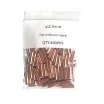Conjunto De 100 Peças De Conectores De Tubo De Cobre Para Fios De 1.5-10mm GT