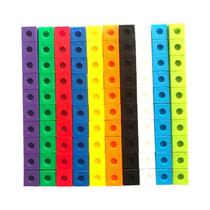 Conjunto De 100 Peças De Manipulativos Matemáticos Para Crianças, Blocos De Contagem, Cubos De