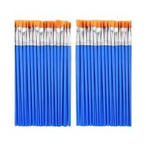 Conjunto De 100 Pincéis Para Crianças, Pincéis De Acrílico, Aquarela E Óleo, Pincéis Planos,