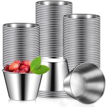 Conjunto de 100 Potes para Molho Mimorou em Aço Inoxidável 65 ml Conjunto de 100 Potes para Molho Mimorou em Aço Inoxidável 65 ml