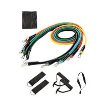 Conjunto De 11 Faixas De Resistência Portáteis Com Corda De Puxar, Alça Para Tornozelo E Expansor De Conjunto De 11 Faixas De Resistência Portáteis Com Corda De Puxar, Alça Para Tornozelo E Expansor De