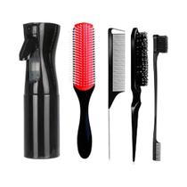 Conjunto De 11 Peças De Escova E Pente Para Cabelo Com Frasco Spray E Massageador De Couro Cabeludo