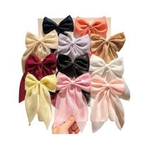 Conjunto De 11 Presilhas De Cabelo Com Laço De Fita Para Meninas - Acessórios Elegantes Para Uso Conjunto De 11 Presilhas De Cabelo Com Laço De Fita Para Meninas - Acessórios Elegantes Para Uso