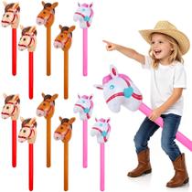 Conjunto de 12 balões infláveis de cavalo de pau Leadinor 94 cm Conjunto de 12 balões infláveis de cavalo de pau Leadinor 94 cm