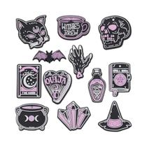 Conjunto De 12 Berloques De Silicone Para Calçados E Pulseiras, Com Design De Gato Caveira, Para