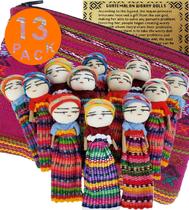Conjunto de 12 Bonecas Worry 5ô2 Grandes + Bolsa Artesanal