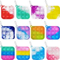 Conjunto de 12 brinquedos sensoriais Mini Pop Bubble Fidget Clanam Conjunto de 12 brinquedos sensoriais Mini Pop Bubble Fidget Clanam