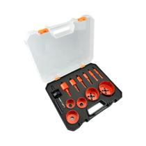 Conjunto De 12 Brocas Bi-Metal HSS M42 De 16-70mm Para Madeira, Metal, Alumínio, Ferro E Carpintaria