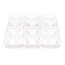 Conjunto de 12 caixas de armazenamento de brinquedos Humble Crew brancas para crianças