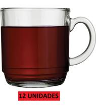 Conjunto de 12 Canecas de Vidro 300ml Aspen Nadir Figueiredo