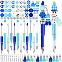 Conjunto de 12 Canetas Frisáveis Vellibring - Tema Natalino com Boneco de Neve